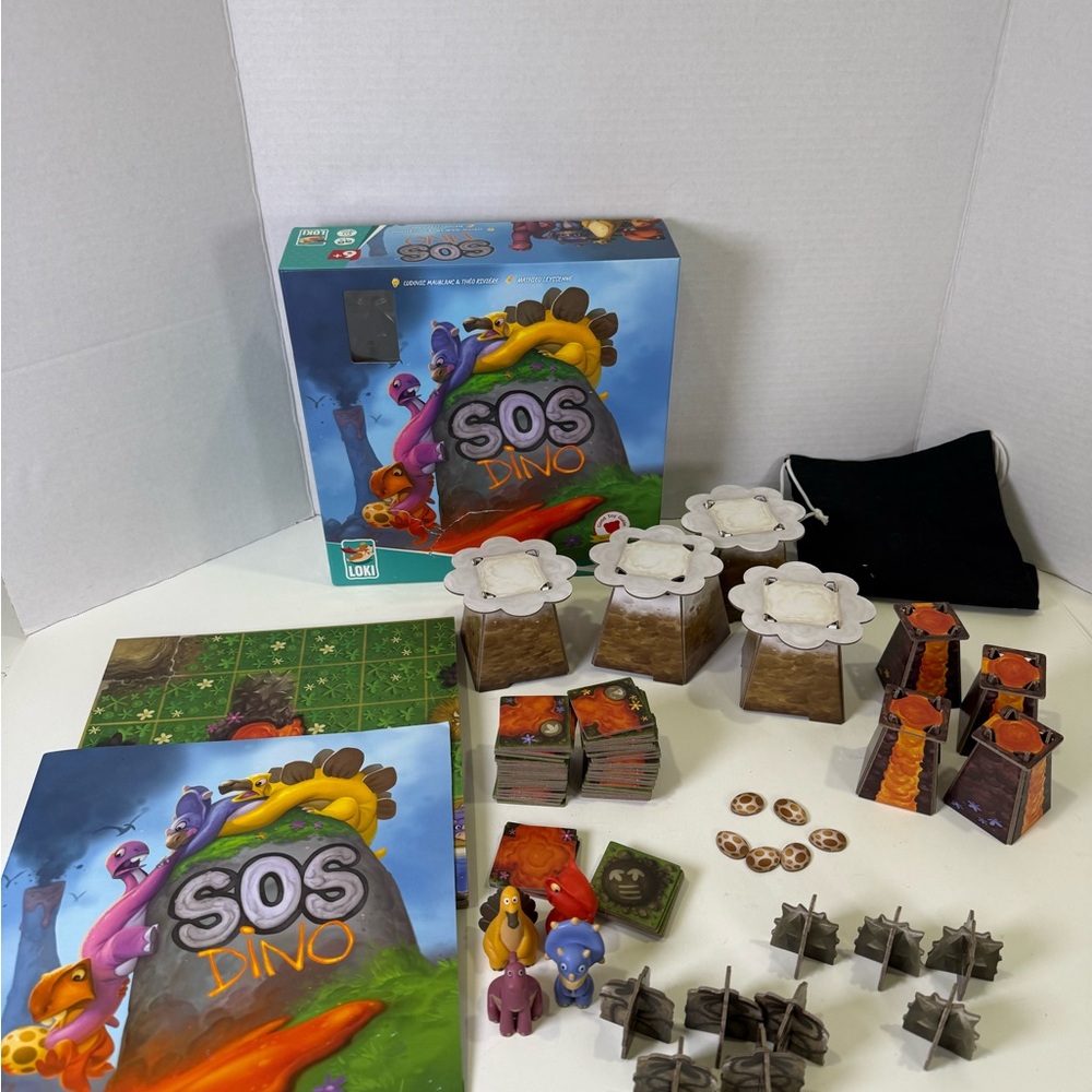 SOS Dino Board Game - LOKI - COMPLETE-Ludovic Maublanc, Theo Riviere Ages 6+